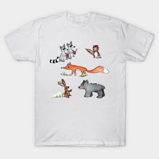 Woodland animal sticker Bundle Pack T-Shirt